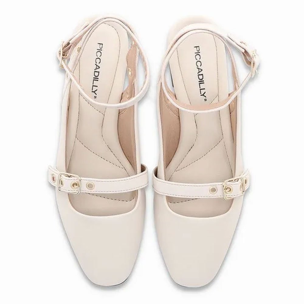 Sapatilha Feminina Tatiane Slingback Off White Piccadilly 272001-03 Branco 4