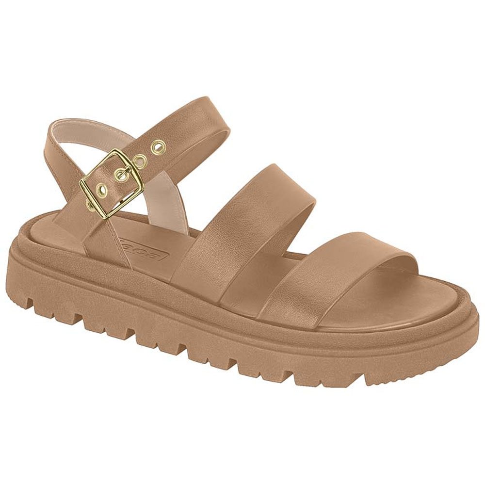 Sandália Feminina Tratorada Nude Moleca Marrom