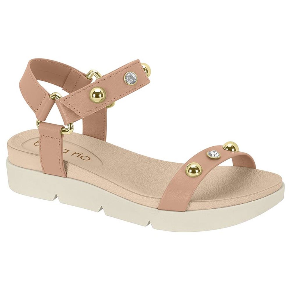 Sandália Papete Feminina Napa Nude Beira Rio 8387.537 Bege 1