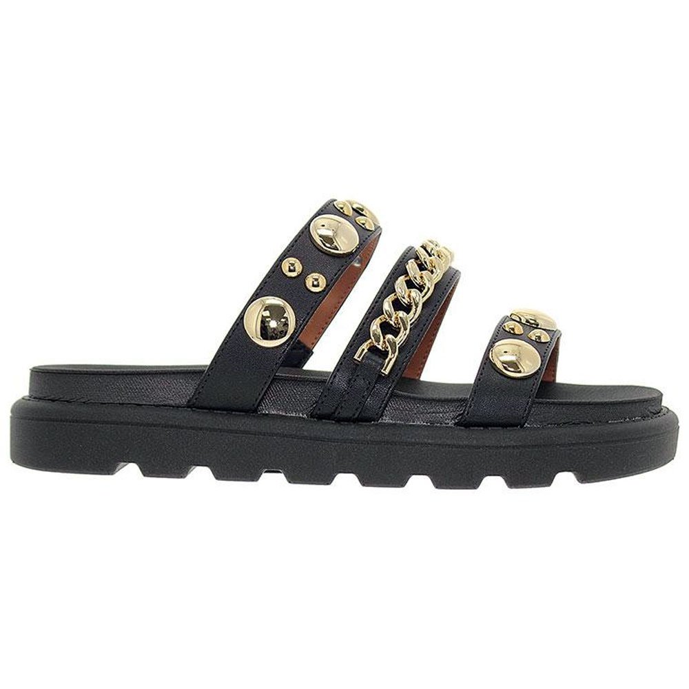 Chinelo Tratorado Pelica Preto Dourado Vizzano 6510.102 Preto 2