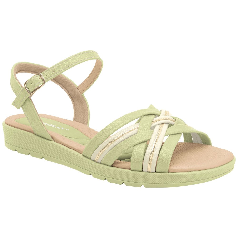 Sandália Feminina Rejane Erva Doce Ouro Piccadilly 410035-04 Verde 1