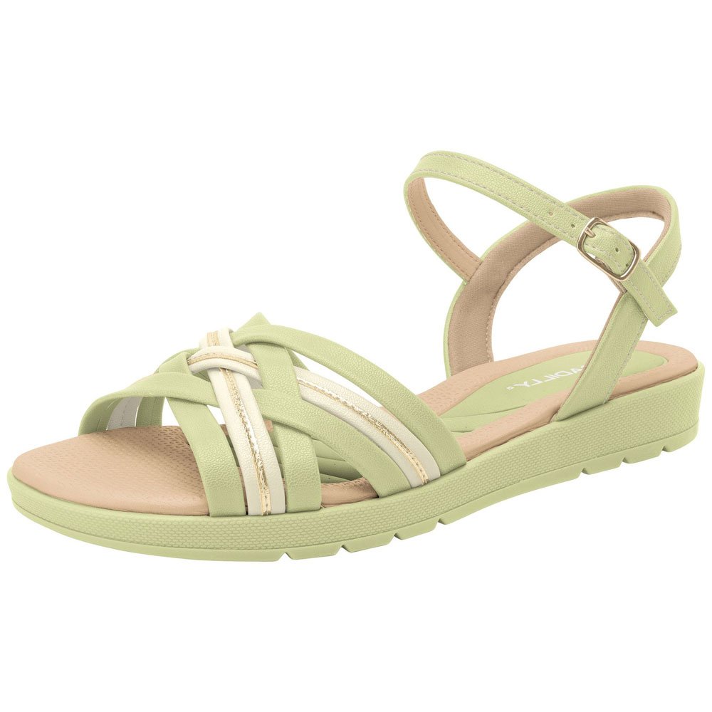 Sandália Feminina Rejane Erva Doce Ouro Piccadilly 410035-04 Verde 2