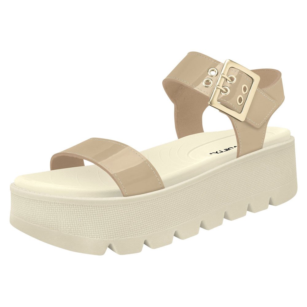 Sandália Papete Feminina Cati Marfim Off White Piccadilly 586005-09 Bege 2