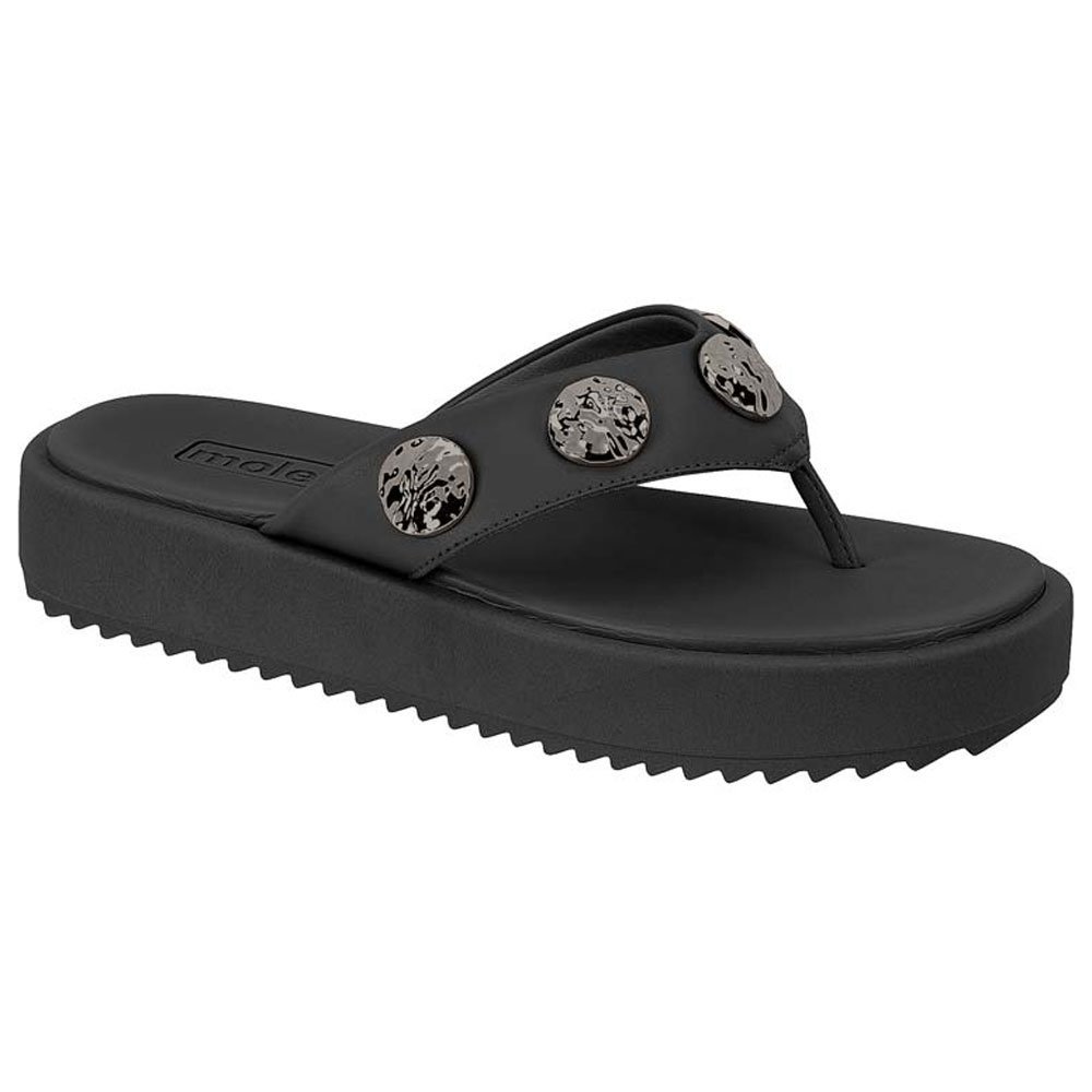 Chinelo Feminino Plataforma Napa Preto Moleca 5489.112 Preto 1