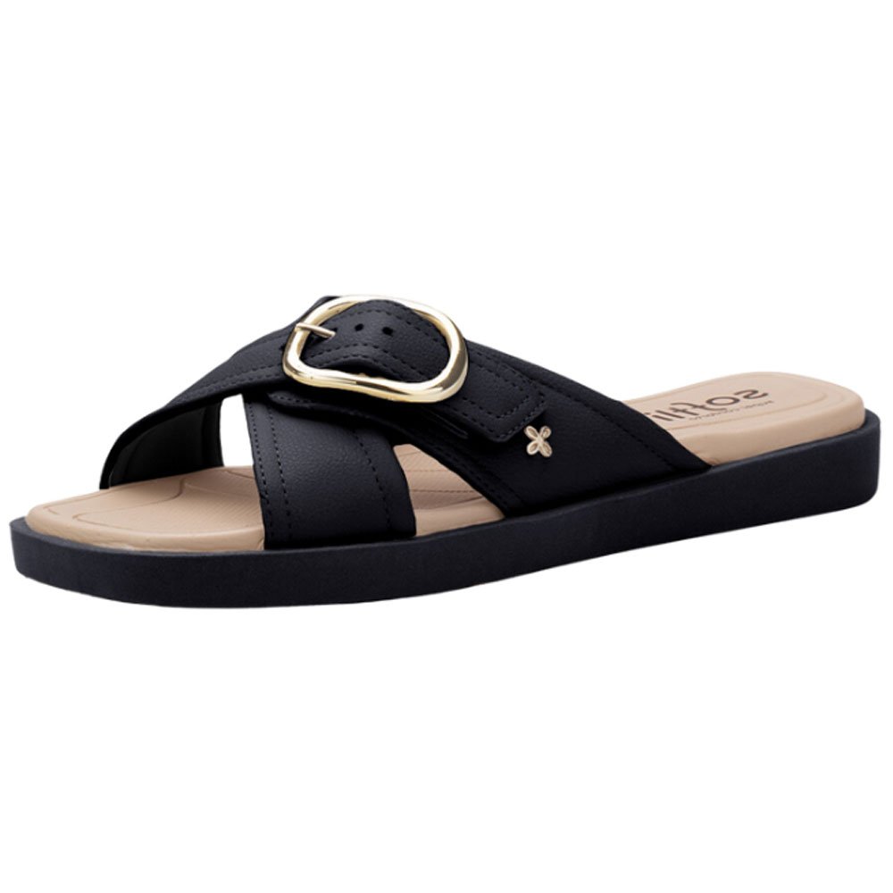 Chinelo Feminino Floater Lux Preto Softli 10017.10074 Preto 2