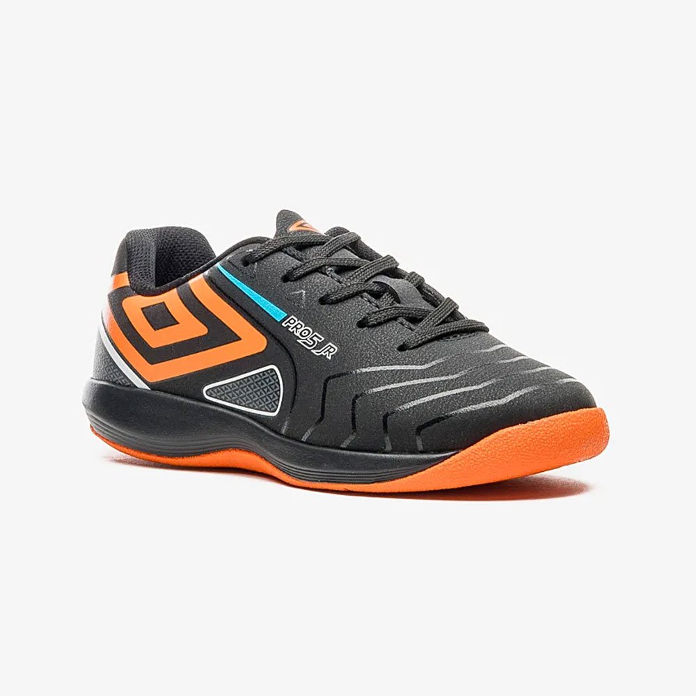 Chuteira Infanto-juvenil Futsal Pro-5 Jr Preto Laranja Umbro U07FB00092-163 Preto 2