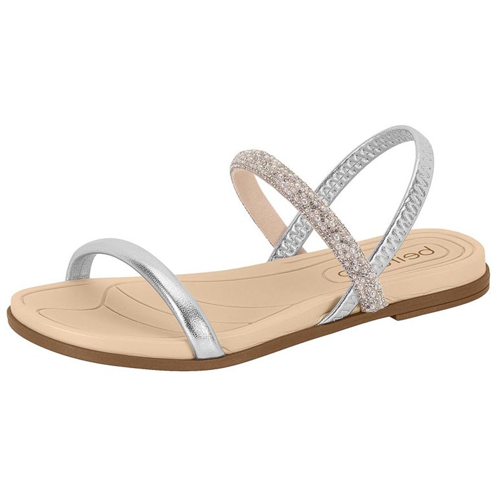 Sandália Feminina Slingback Prata Beira Rio 8507.103 Prata 2