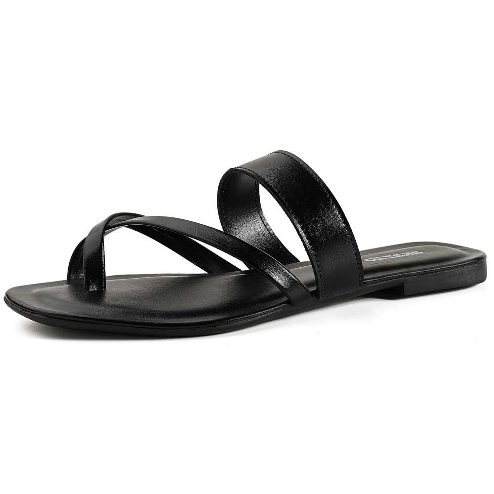 Sandália Rasteira Feminina Preto Akazzo 2887IC-10 Preto 2