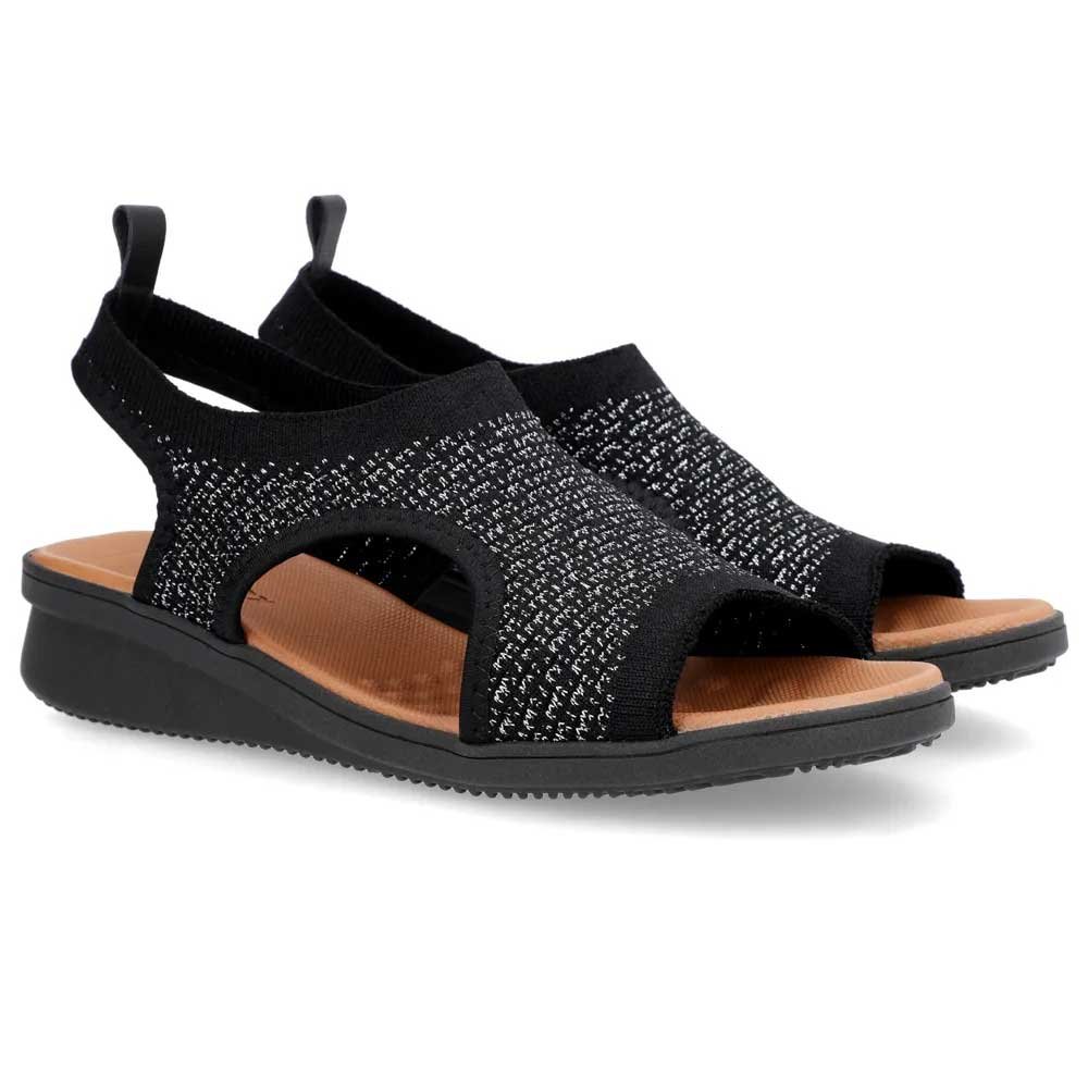 Sandália Papete Feminina Tricot Preto Usaflex AE2035 Preto 3