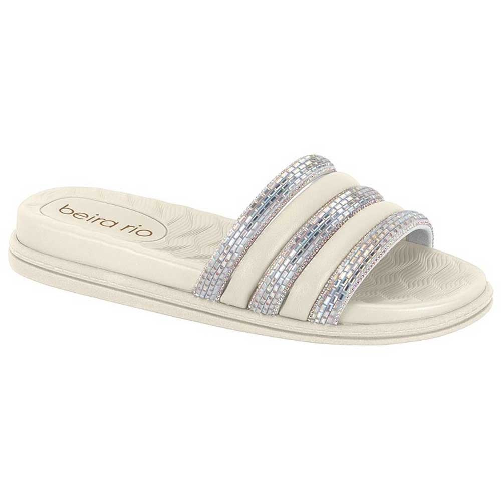 Chinelo Feminino Slide Aurora Boreal Branco Off Beira Rio 8528.203 Off White 1