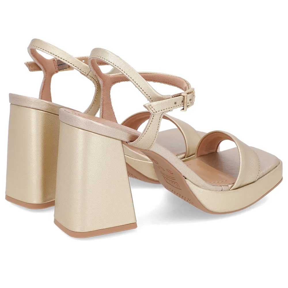 Sandália Feminina Meia Pata Couro Ouro Light Usaflex AI08010 Dourado 3