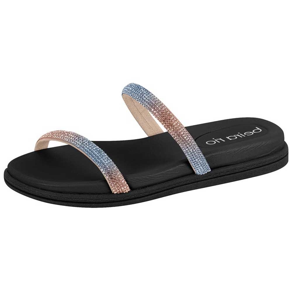 Chinelo Flatform Tira Dupla Jeans Rosa Preto Beira Rio 8488.105 Preto 2