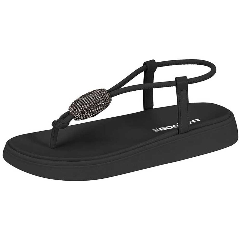 Sandália Feminina Papete Preto Grafite Moleca 5499.103 Preto 2
