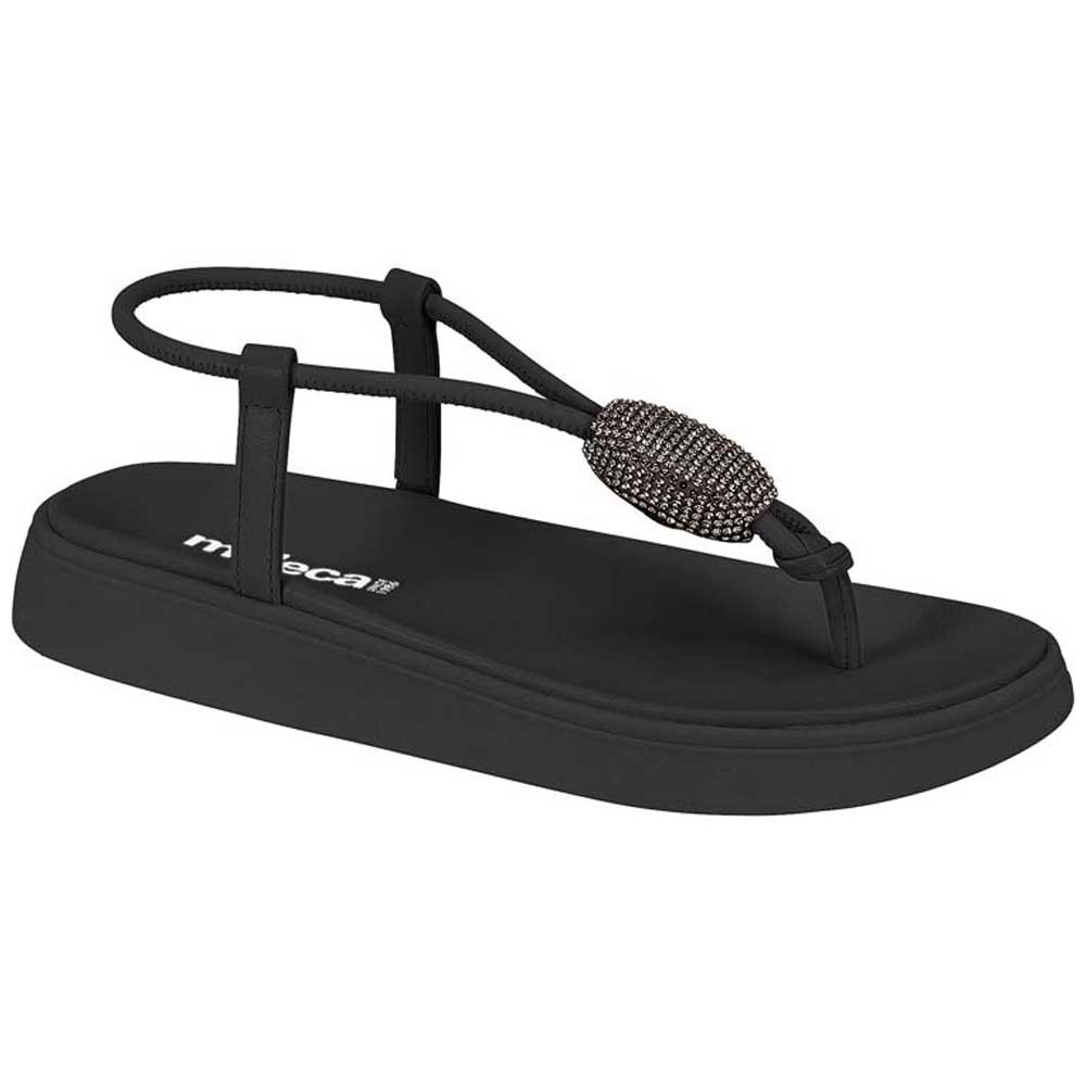 Sandália Feminina Papete Preto Grafite Moleca 5499.103 Preto 1