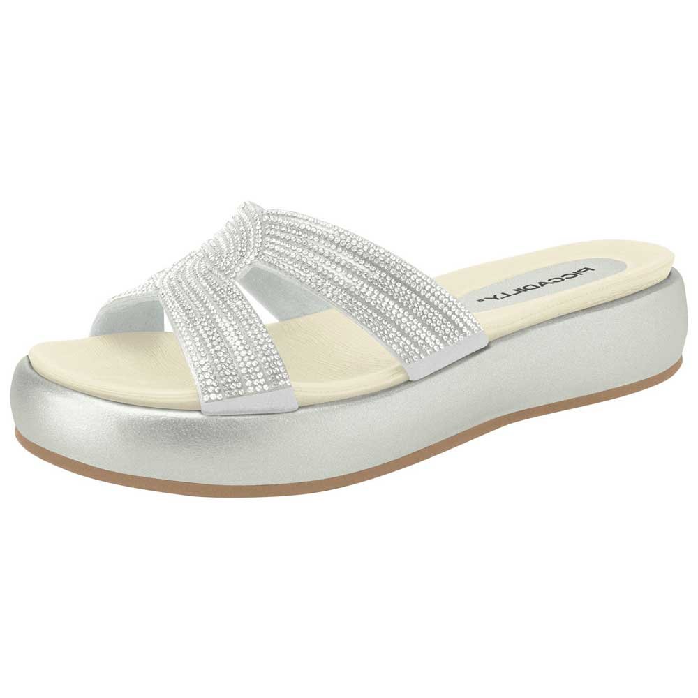 Tamanco Feminino Anabela Prata Piccadilly 459008-4 Prata 2