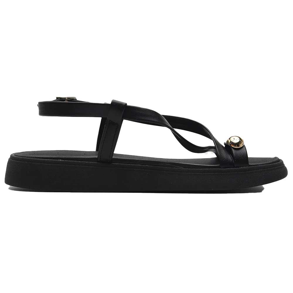 Sandália Feminina Ring Toe Preto Moleca 5499.107 Preto 3