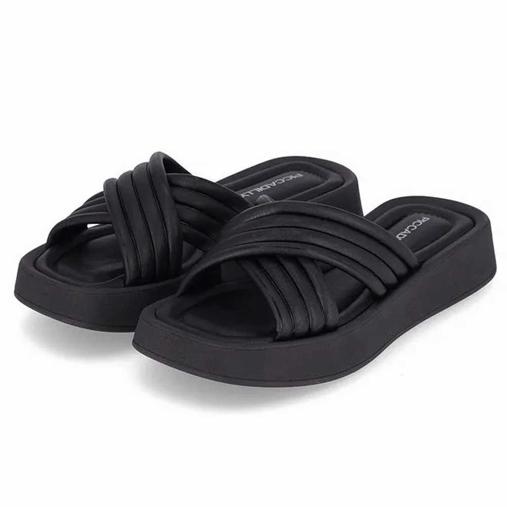 Tamanco Feminino Cristiani Anabela Preto Piccadilly 223058-9 Preto 3