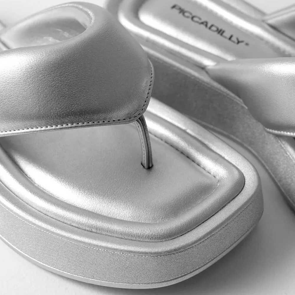 Chinelo Feminino Cristiani Prata Piccadilly 223059-7 Prata 3