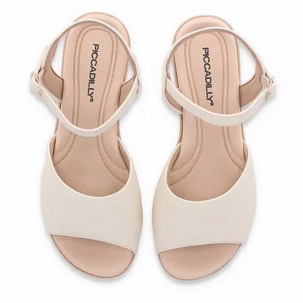 Sandália Feminina Camila Pespontos Off White Piccadilly 500344-53 Off White 4