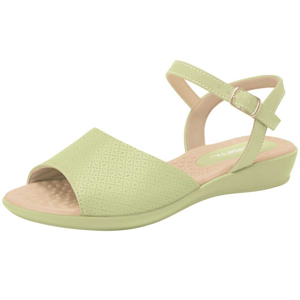 Sandália Feminina Camila Pespontos Erva Doce Piccadilly 500344-56 Verde 2