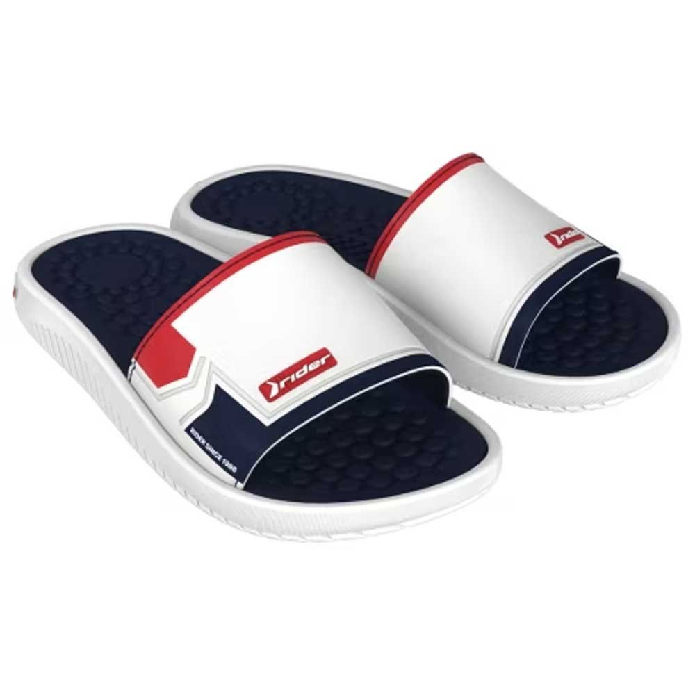 Chinelo Masculino Slide Pump II Branco Azul Vermelho Rider 12424-BE930 Azul 2