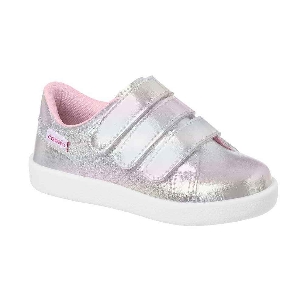 Tênis Infantil Joy Menina Carinho Prata Camin 3200-824 Prata 1