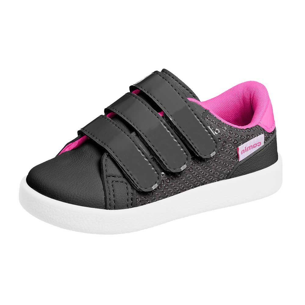 Tênis Infantil Joy Menina Carinho Preto Camin 3200-10 Preto 2