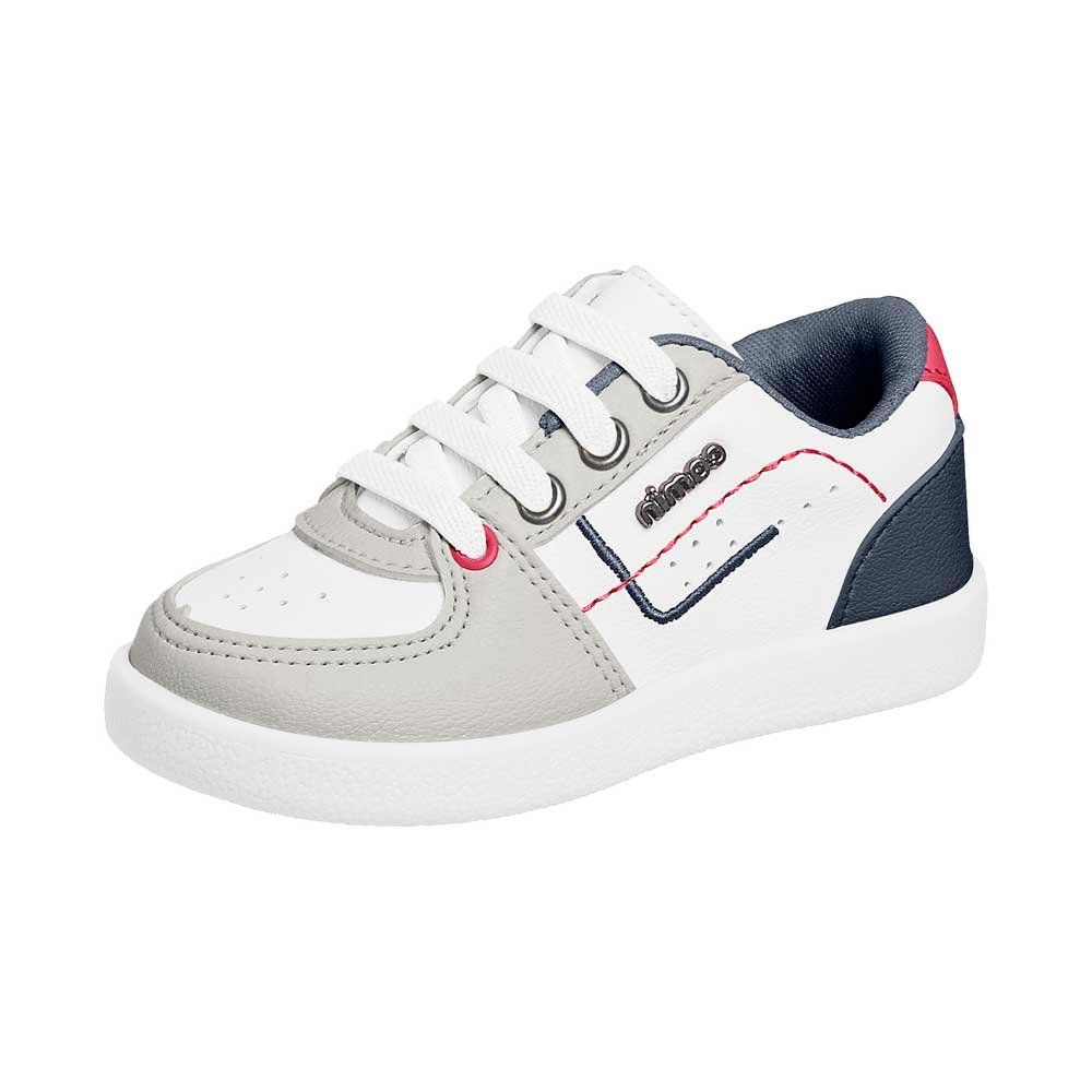 Sapatênis Infantil Joy Carinho Branco Marinho Camin 2590-530 Cinza 2