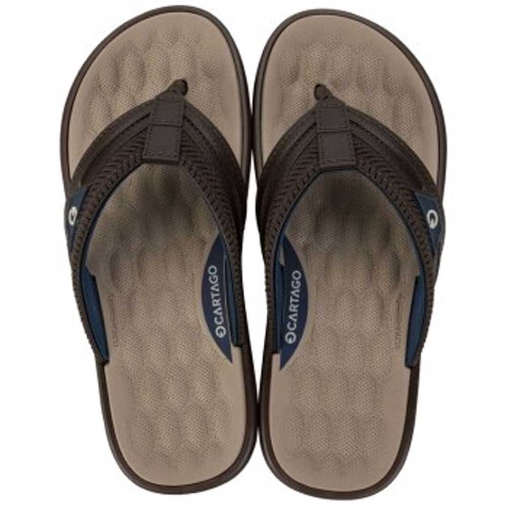 Chinelo Masculino Malta VI Marrom Azul Cartago 12496-BH040 Marrom 2