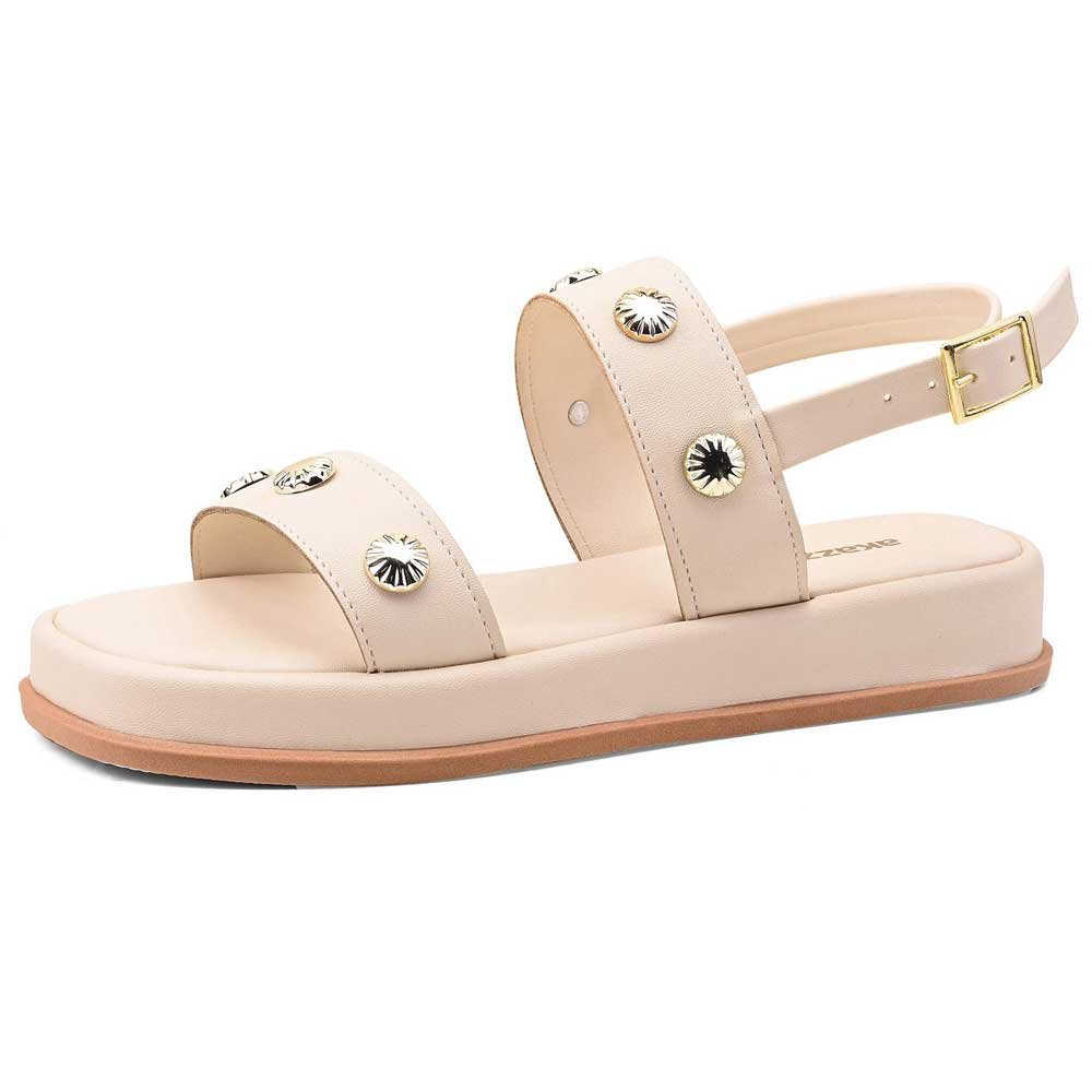 Sandália Papete Feminina Off White Akazzo 4041T-01 Branco 2