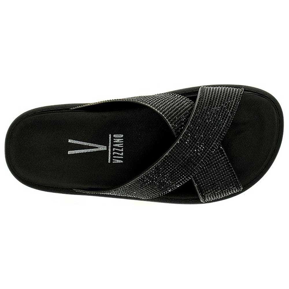 Chinelo Feminino Flatform Strass Preto Vizzano 6459.122 Preto 3