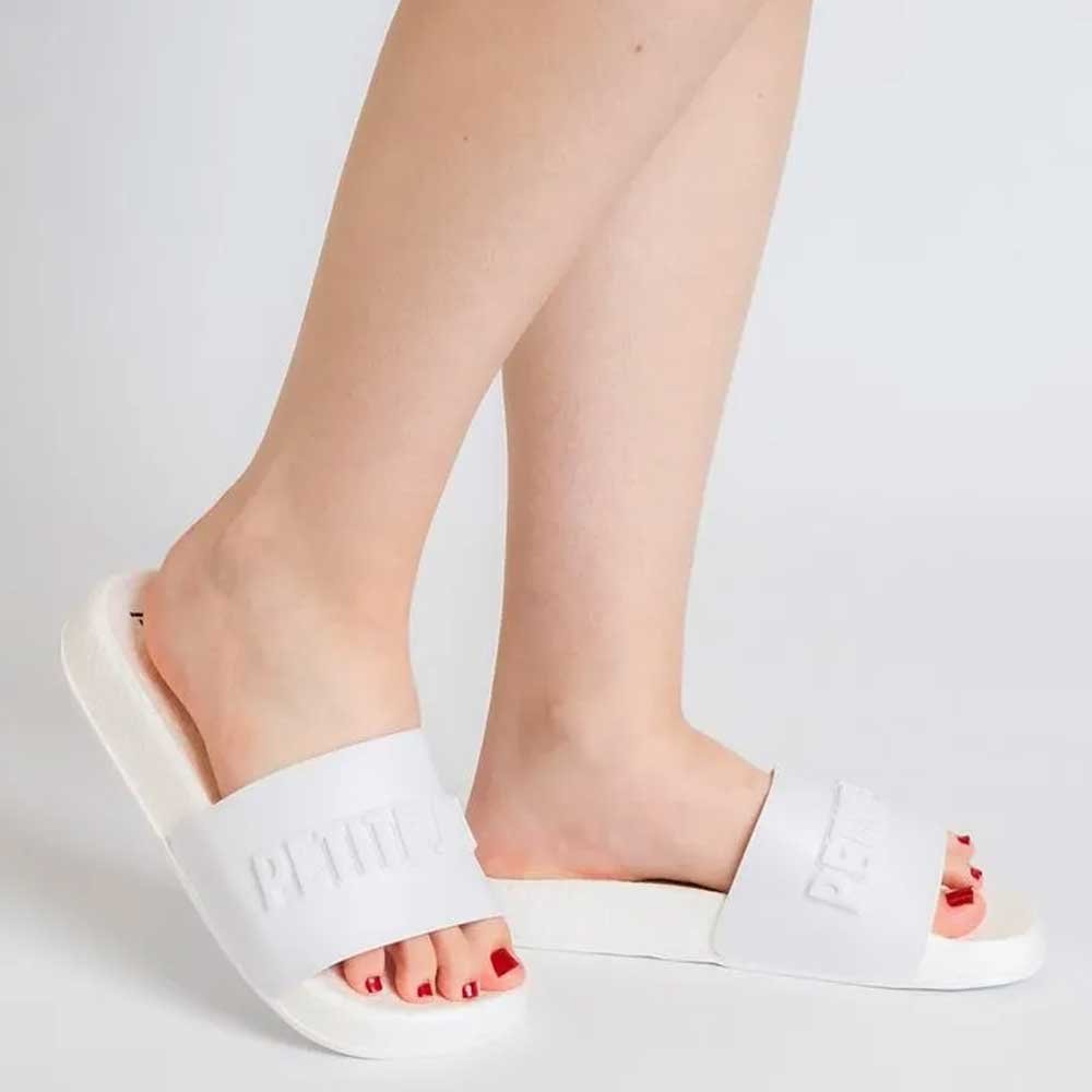 Chinelo Slide Feminino Puff Branco Petite Jolie PJ7132 Branco 2