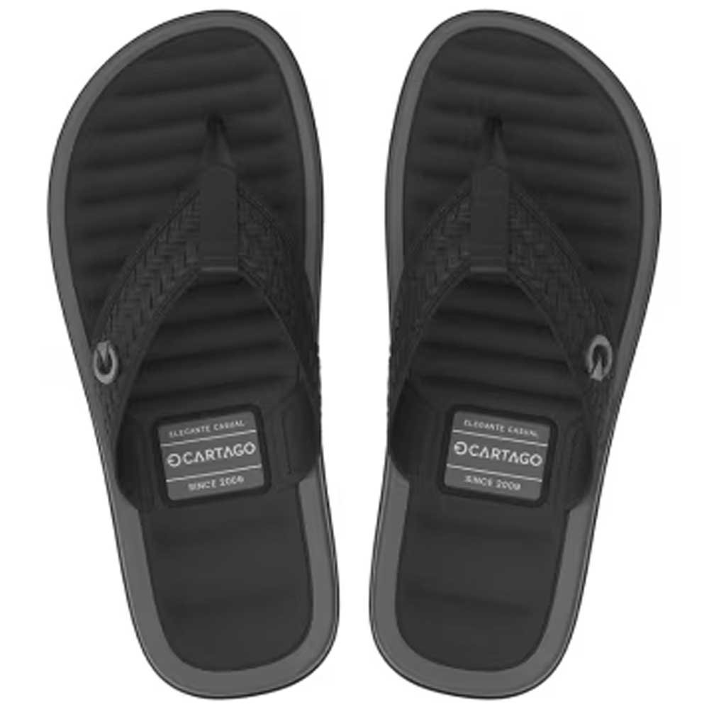 Chinelo Masculino Coimbra II Preto Grafite Cartago 12285-AU912 Preto 2