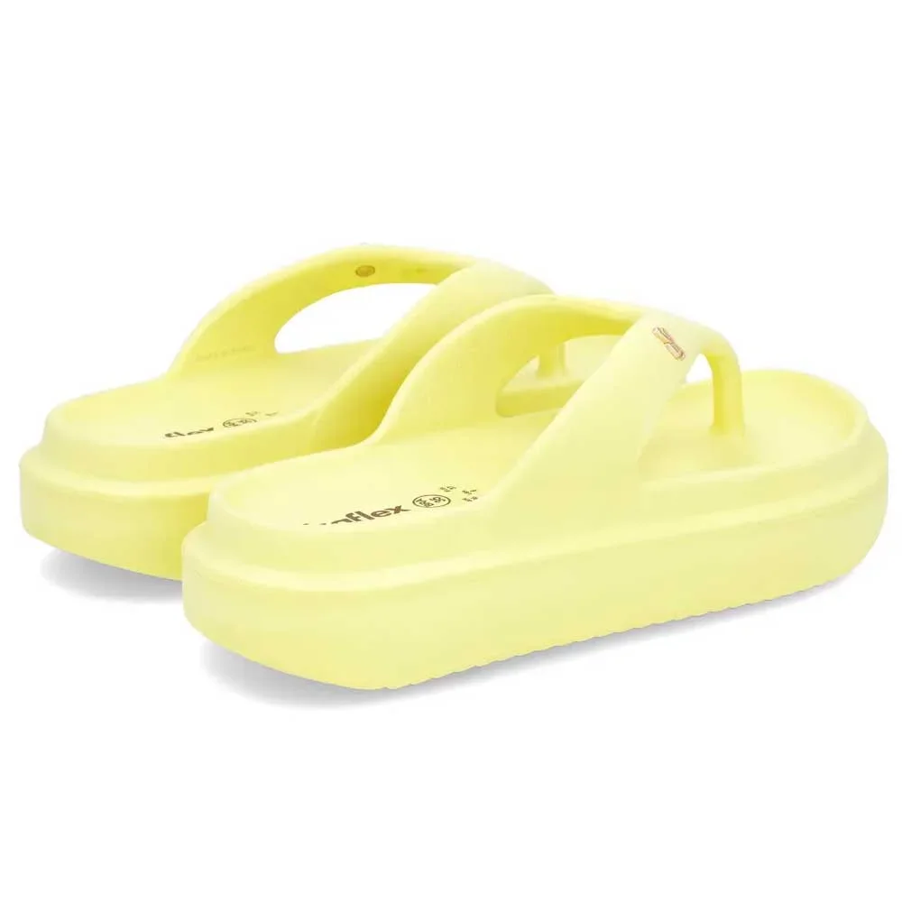 Chinelo Feminino Poofy Plataforma Pera Usaflex AM14001 Amarelo 4