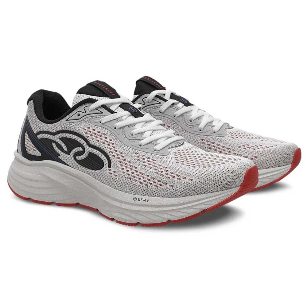 Tênis Esportivo Masculino Challenger 5 Branco Vermelho Olympikus Cinza 3