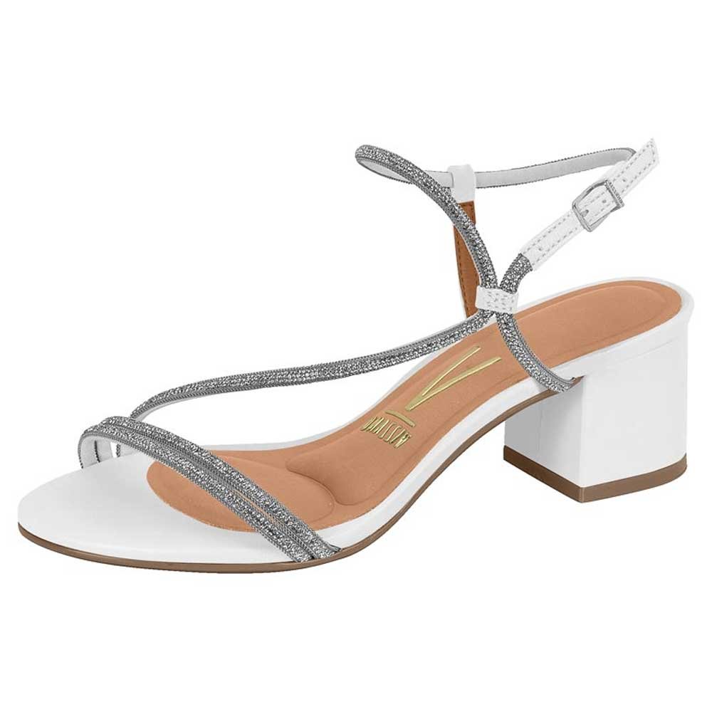 Sandália Feminina Branco Cristal Niquel Vizzano 6291.1175 Branco 2