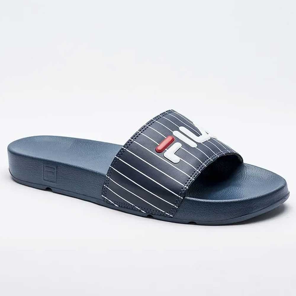 Chinelo Slide Masculino Drifter Basic Marinho Branco Fila 11A017X-525 Azul 3