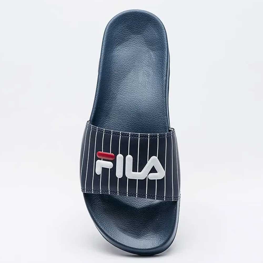 Chinelo Slide Masculino Drifter Basic Marinho Branco Fila 11A017X-525 Azul 2