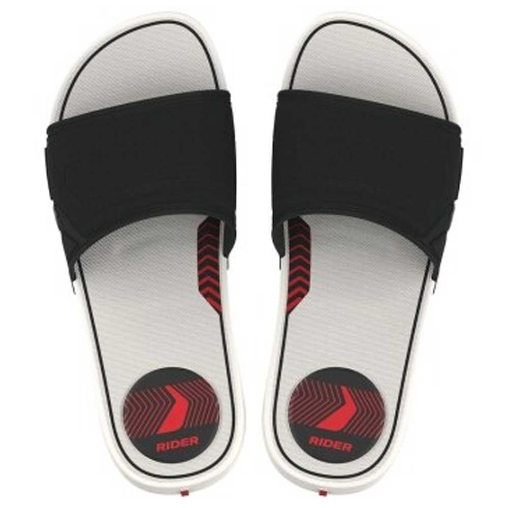 Chinelo Slide Masculino Start Branco Preto Rider 12442-BN140 Branco/Preto 2
