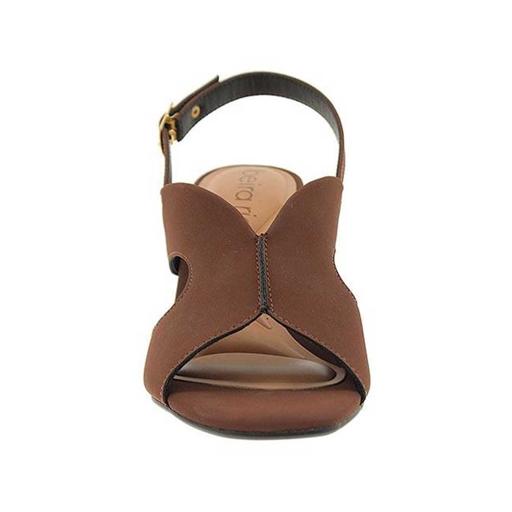 Sandália Feminina Slingback Nobuck Conhaque Beira Rio 8436.238 Marrom 4