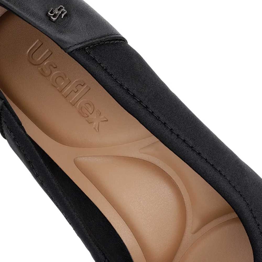 Scarpin Feminino Salto Bloco Preto Usaflex UC1103 Preto 4