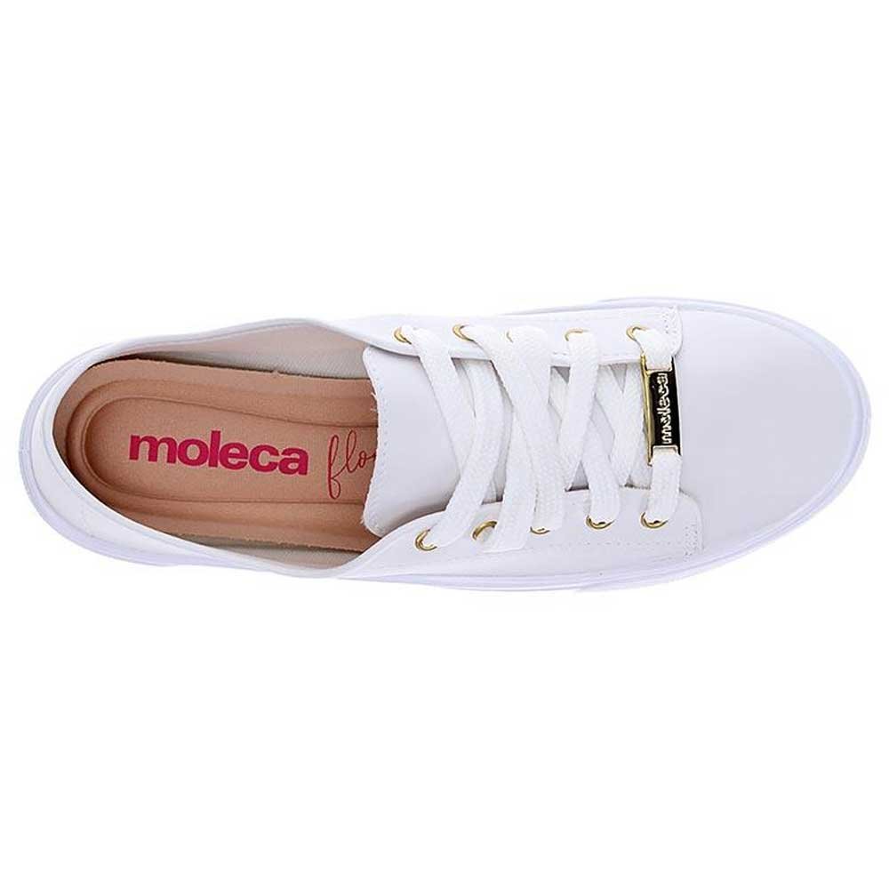 Tênis Feminino Casual Napa Branco Moleca 5296.510 Branco 4