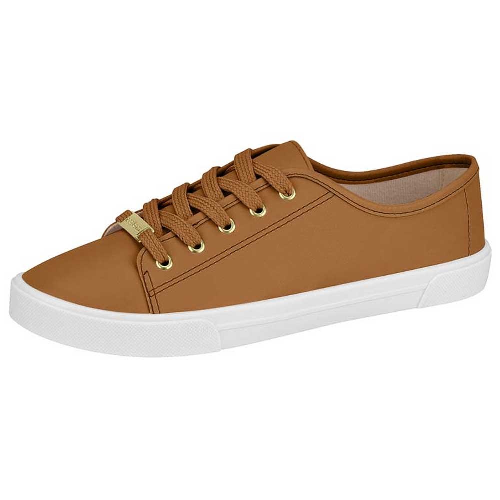 Tênis Feminino Casual Napa Camel Moleca 5296.510 Marrom 2