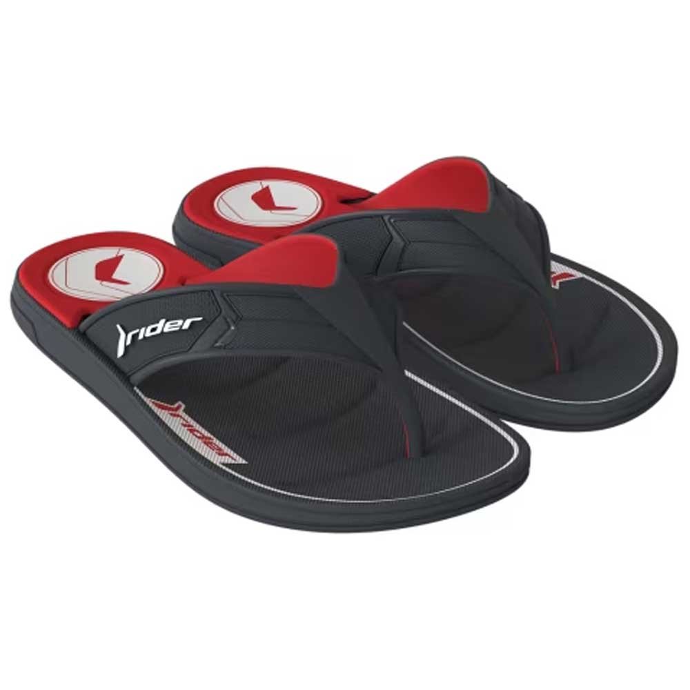 Chinelo Masculino Start III Cinza Vermelho Rider 12499-BL531 Preto/Vermelho 1