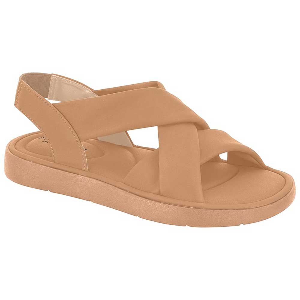 Sandália Feminina Elástico Ultra Conforto Nude Modare 7208.102 Bege 1