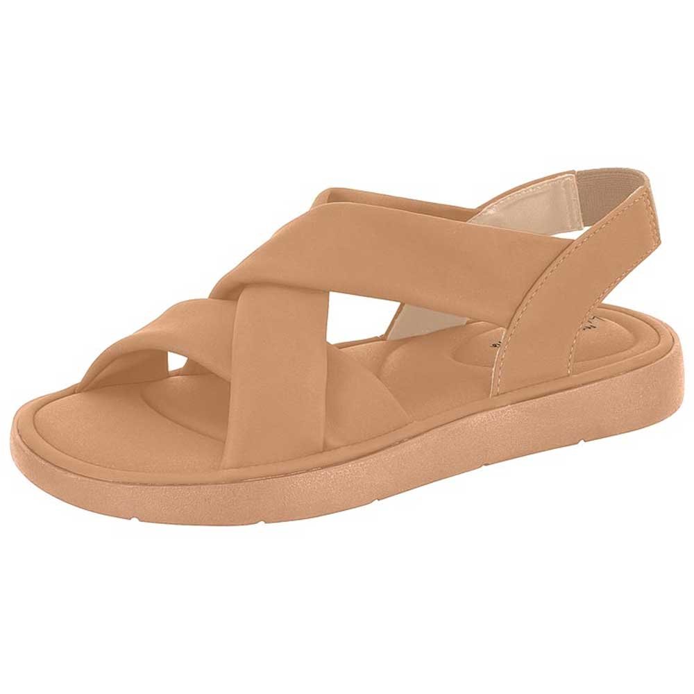 Sandália Feminina Elástico Ultra Conforto Nude Modare 7208.102 Bege 2