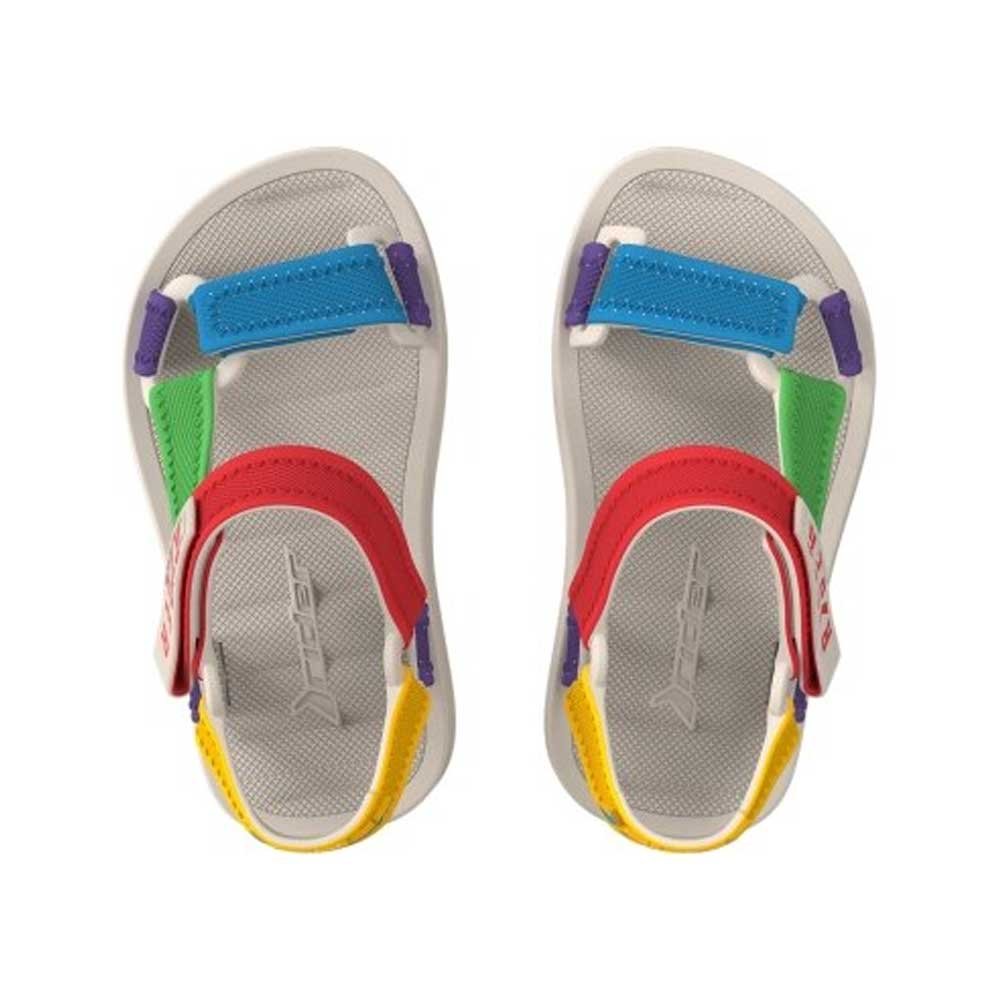 Sandália Papete Infantil Baby Freestyle II Bege Multi Rider 12348-BL130 Multicores 2