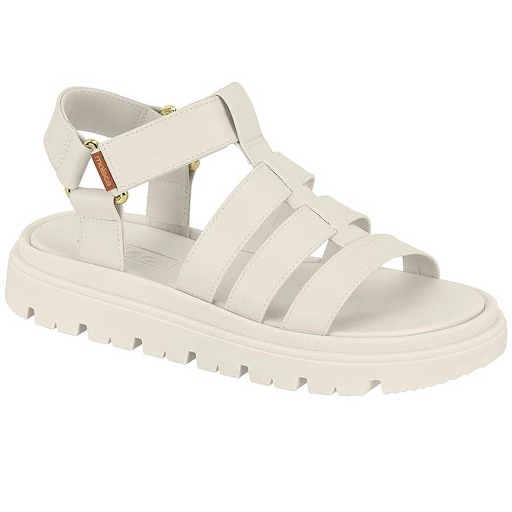 Sandália Feminina Papete Branco Off Moleca 5504.109 Off White 2