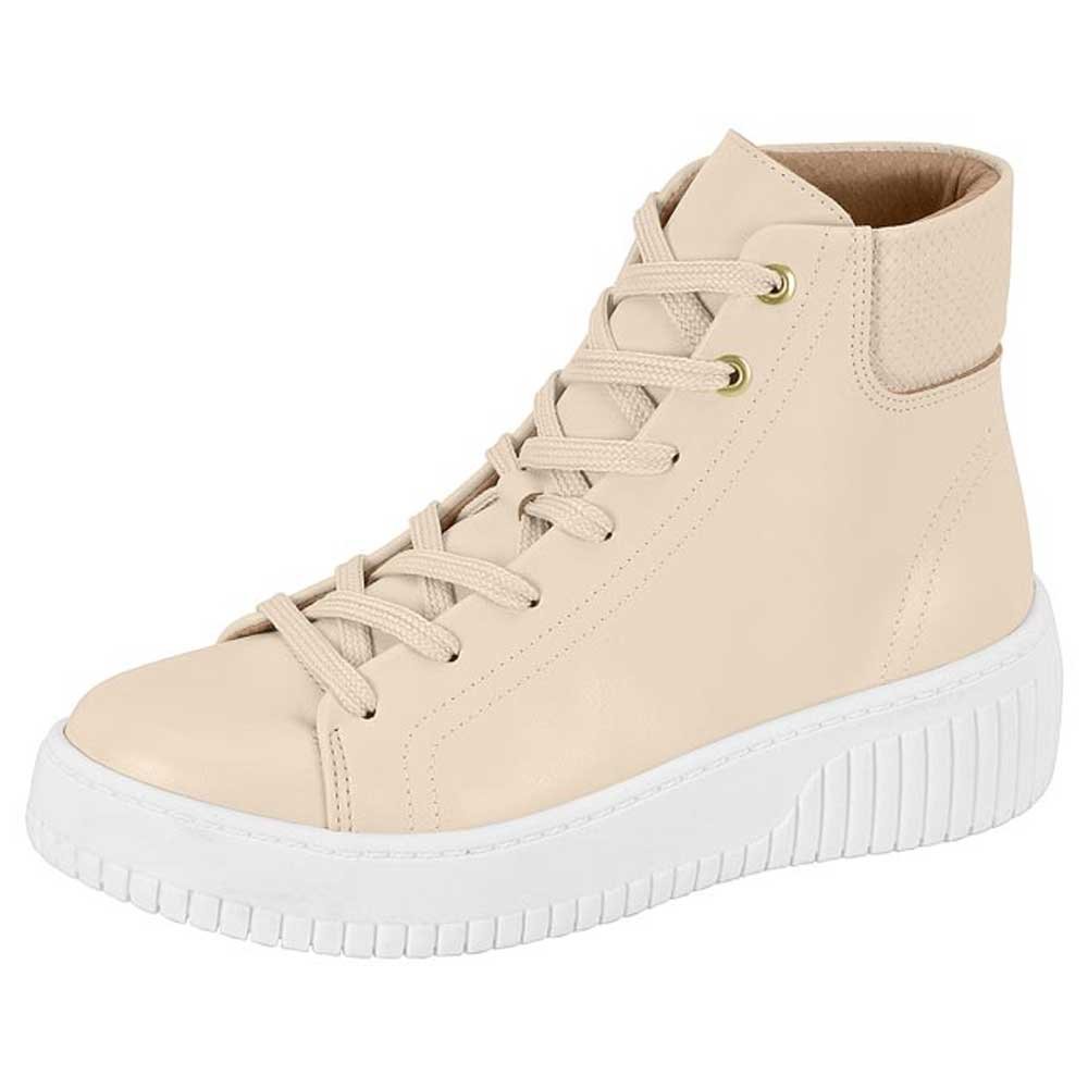 Tênis Boot Feminino Cano Médio Creme Beira Rio 4316.108 Bege 2