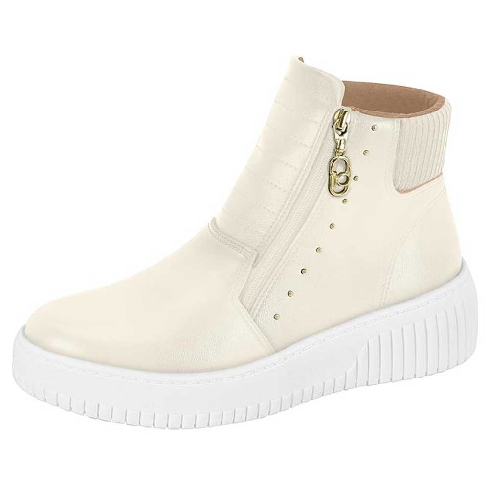 Tênis Boot Feminino Cano Médio Branco Off Beira Rio 4316.109 Off White 2